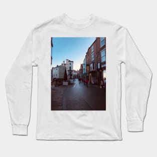 Durham city street sunset photo Long Sleeve T-Shirt